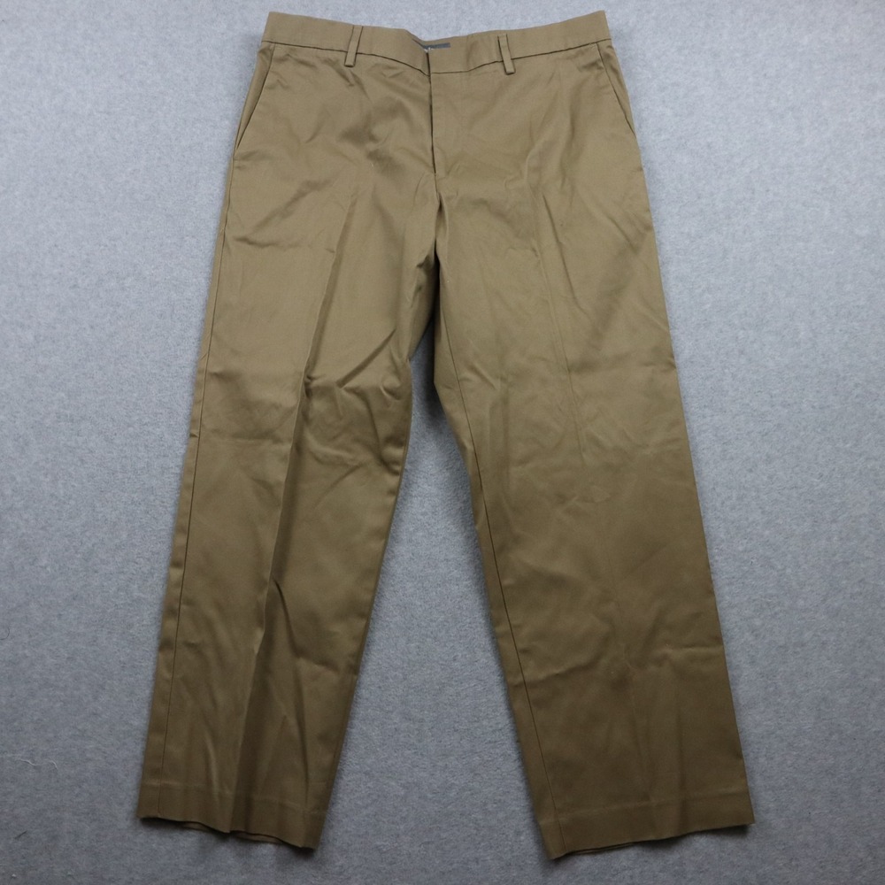 Dockers Pants Mens 36x29 D2 Straight Fit Iron Free Khaki Flex Flat Front Brown